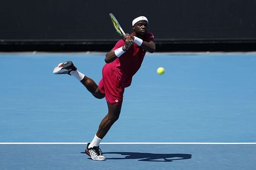 Frances Tiafoe in action at the 2025 Australian Open. Source: Getty