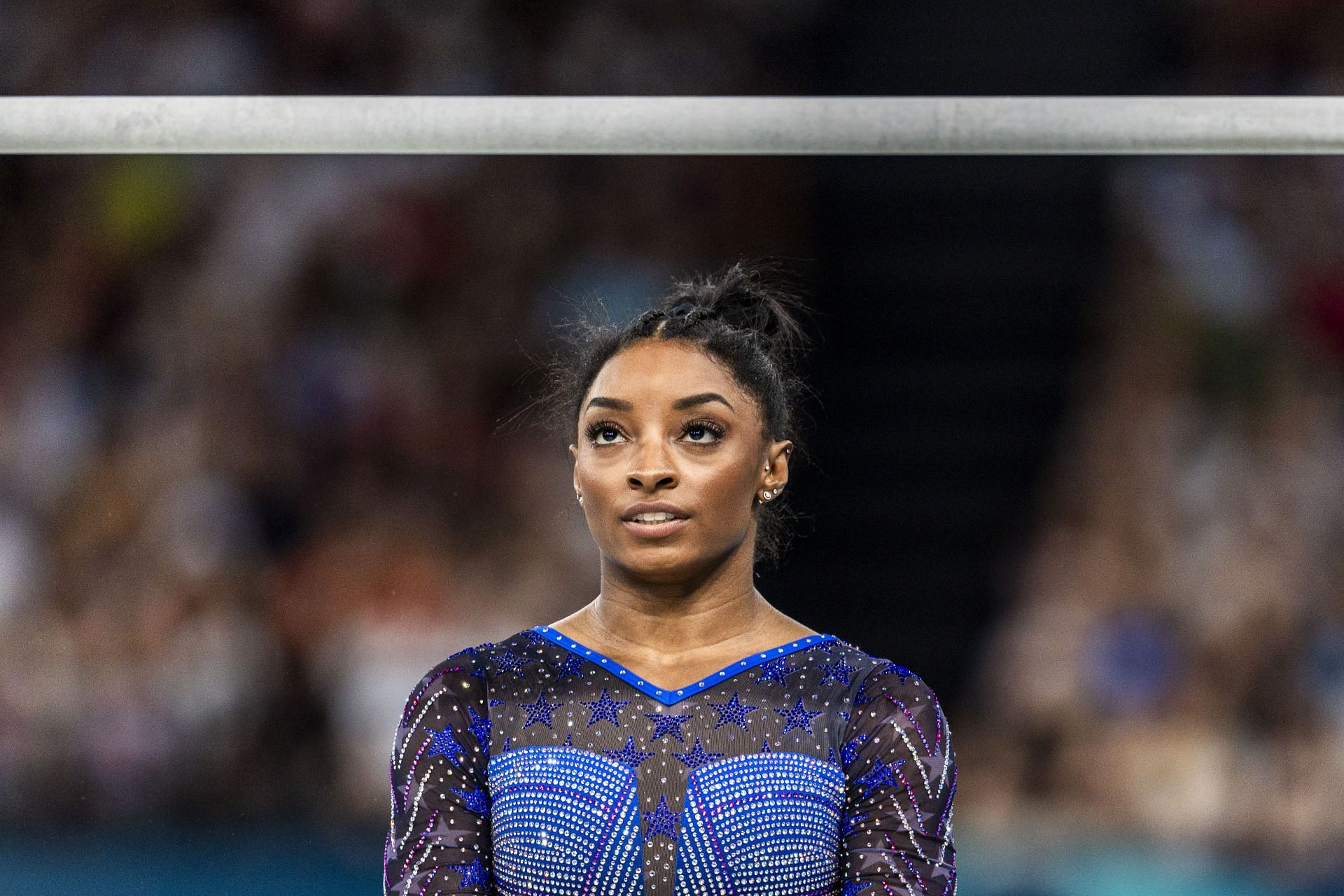 Simone Biles of Team United States during the Olympic Games 2024 in Paris, France. (Photo via Getty Images)