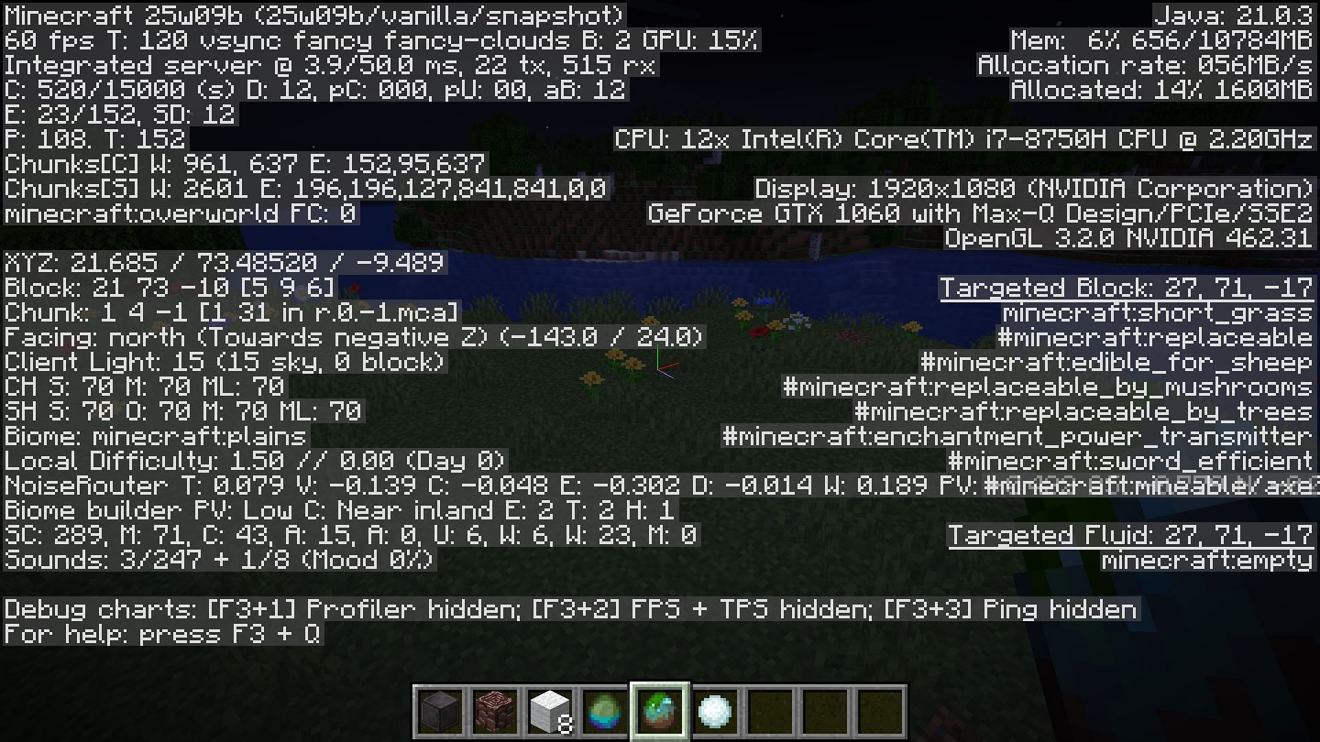 If F3 is not working, you can also try pressing Fn and F3 together (Image via Mojang Studios || Sportskeeda Gaming)