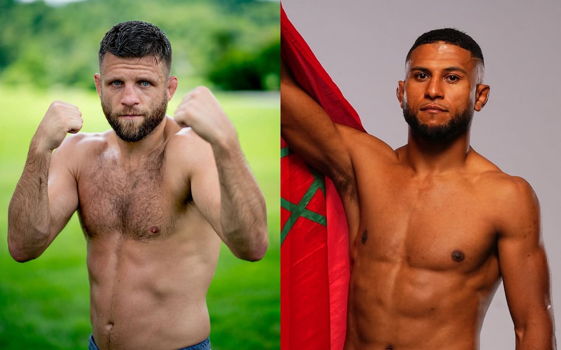 Calvin Kattar (left) will take on Youseff Zalal (right) on the main card of UFC Veags 101. [Images courtesy: @calvinkattar and @themorocandevil on Instagram]