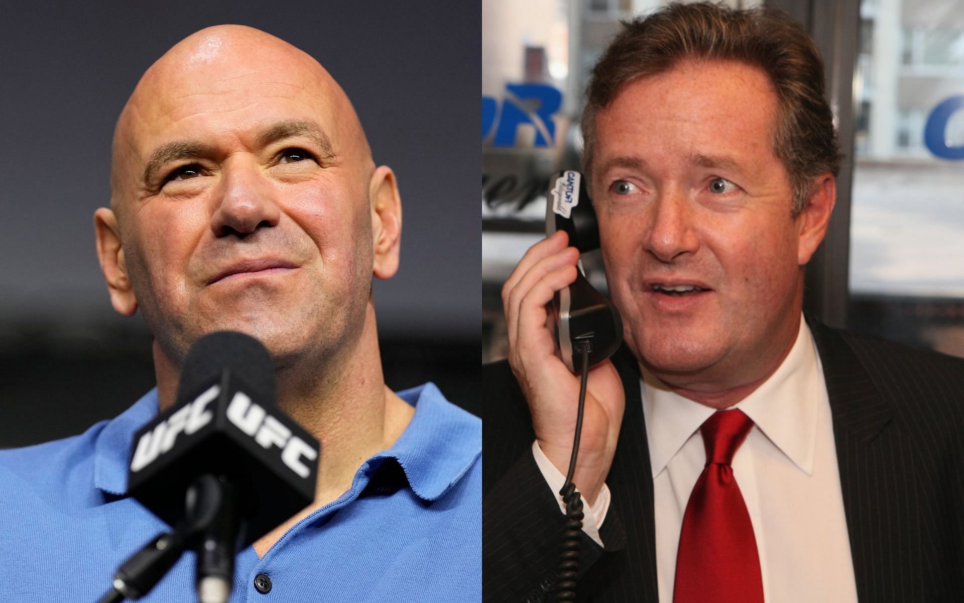 Dana White (left) received high praise from Piers Morgan (right) [Images courtesy: Getty Images]