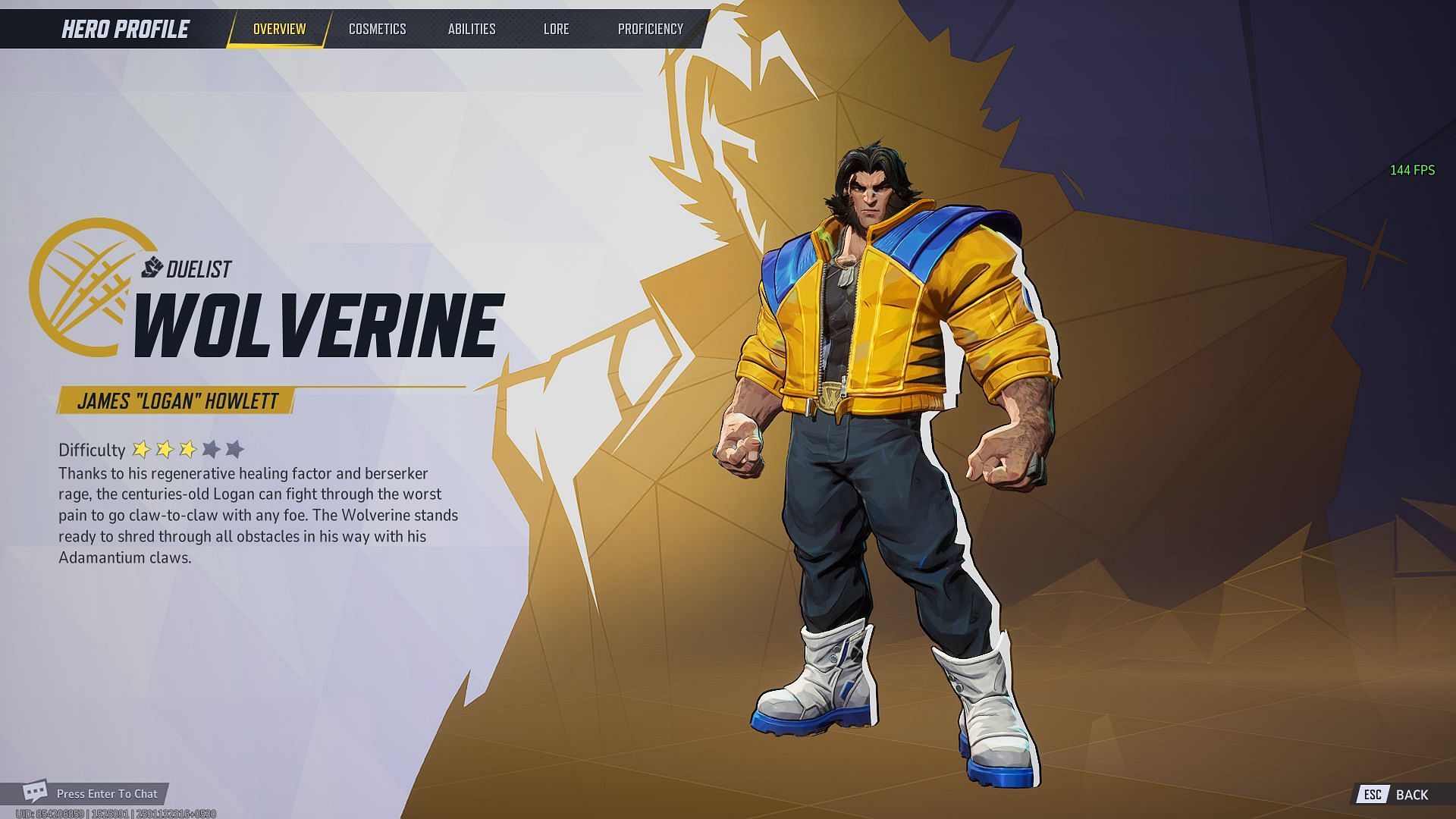 Wolverine in Marvel Rivals (Image via Sportskeeda Gaming/NetEase Games)