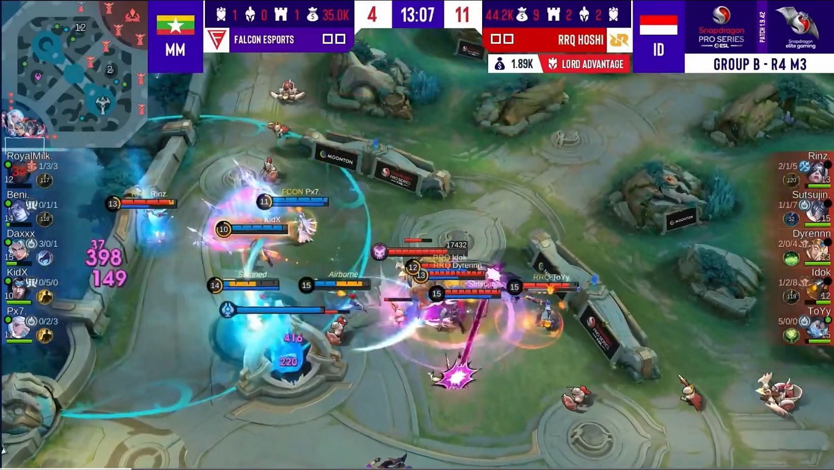 Group Stage of SPS MLBB APAC Finals concluded on February 12 (Image via YouTube/ESL Asia)