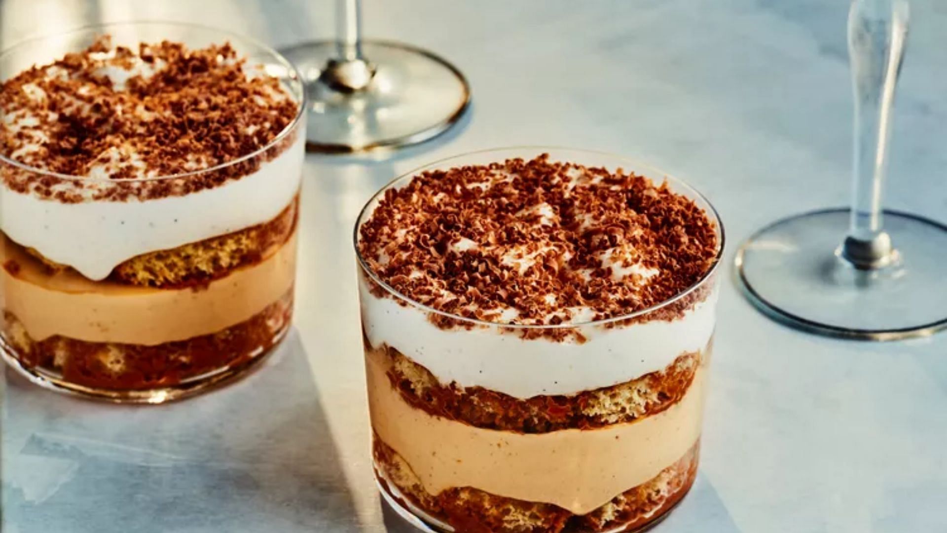 While traditional tiramisu uses coffee, this recipe uses Hong Kong Milk Tea (Image via Food and Wine)