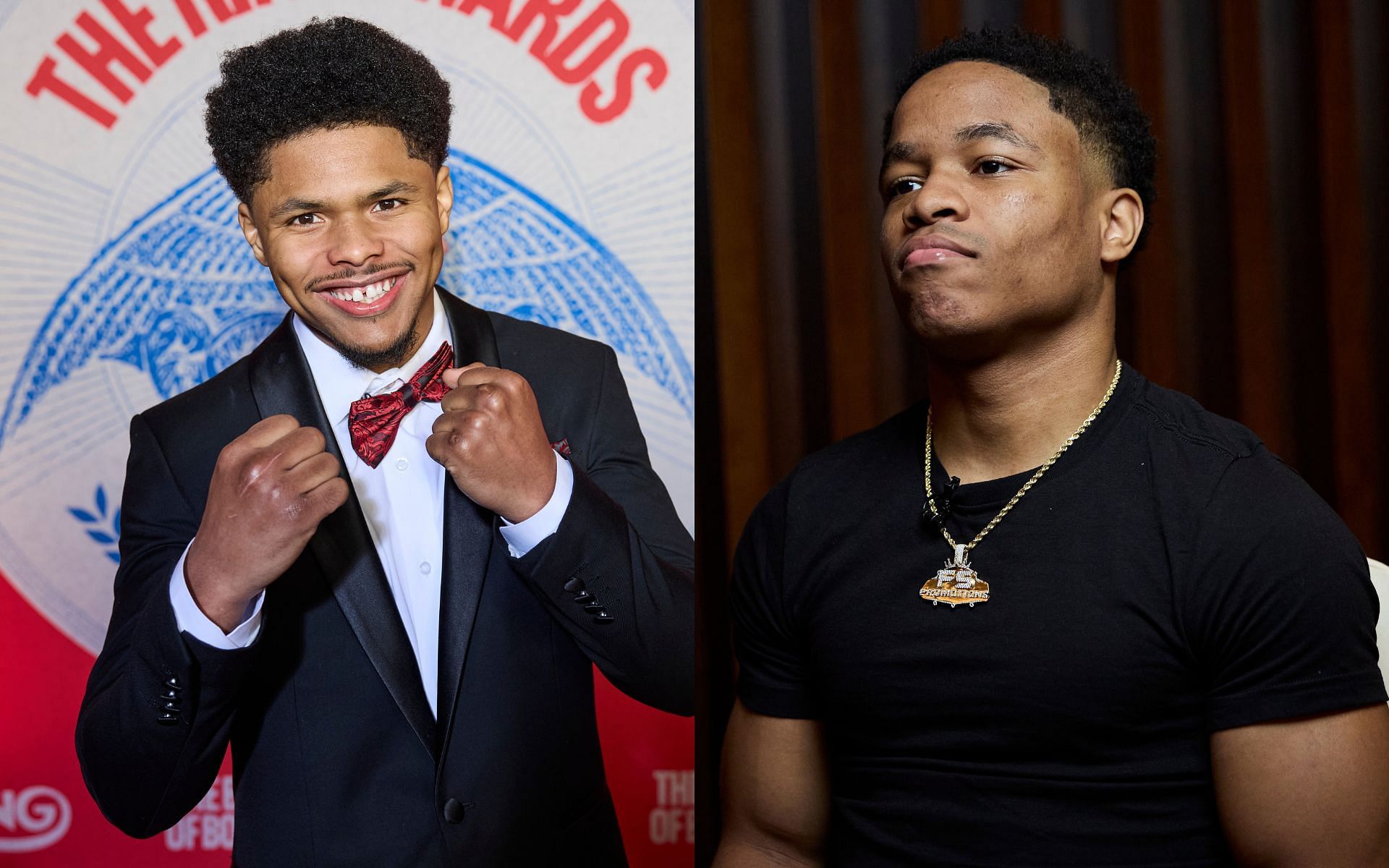 Shakur Stevenson (left) and Floyd Schofield Jr. (right) were expected to clash for the WBC lightweight belt [Images courtesy: Getty Images]