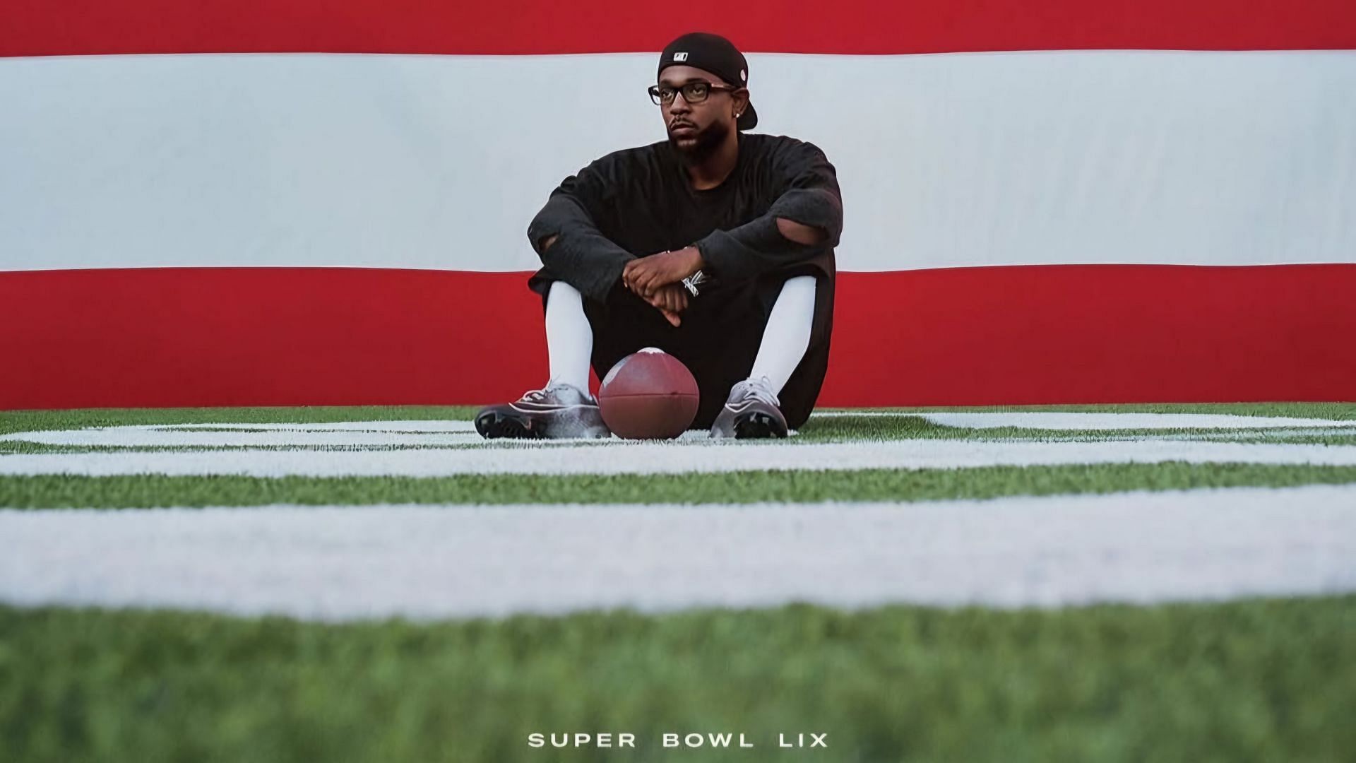 The official poster announcing artist Kendrick Lamar&#039;s appearance at the Super Bowl 2025 as the headliner for the halftime show (Image via @nfl / Instagram)