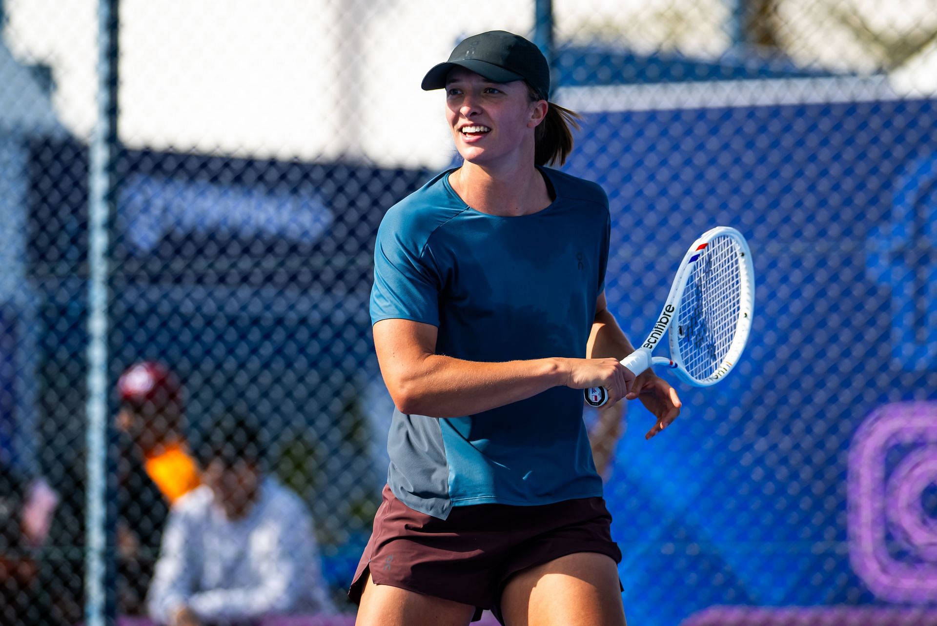 Iga Swiatek at the Qatar TotalEnergies Open - Day Three - Source: Getty