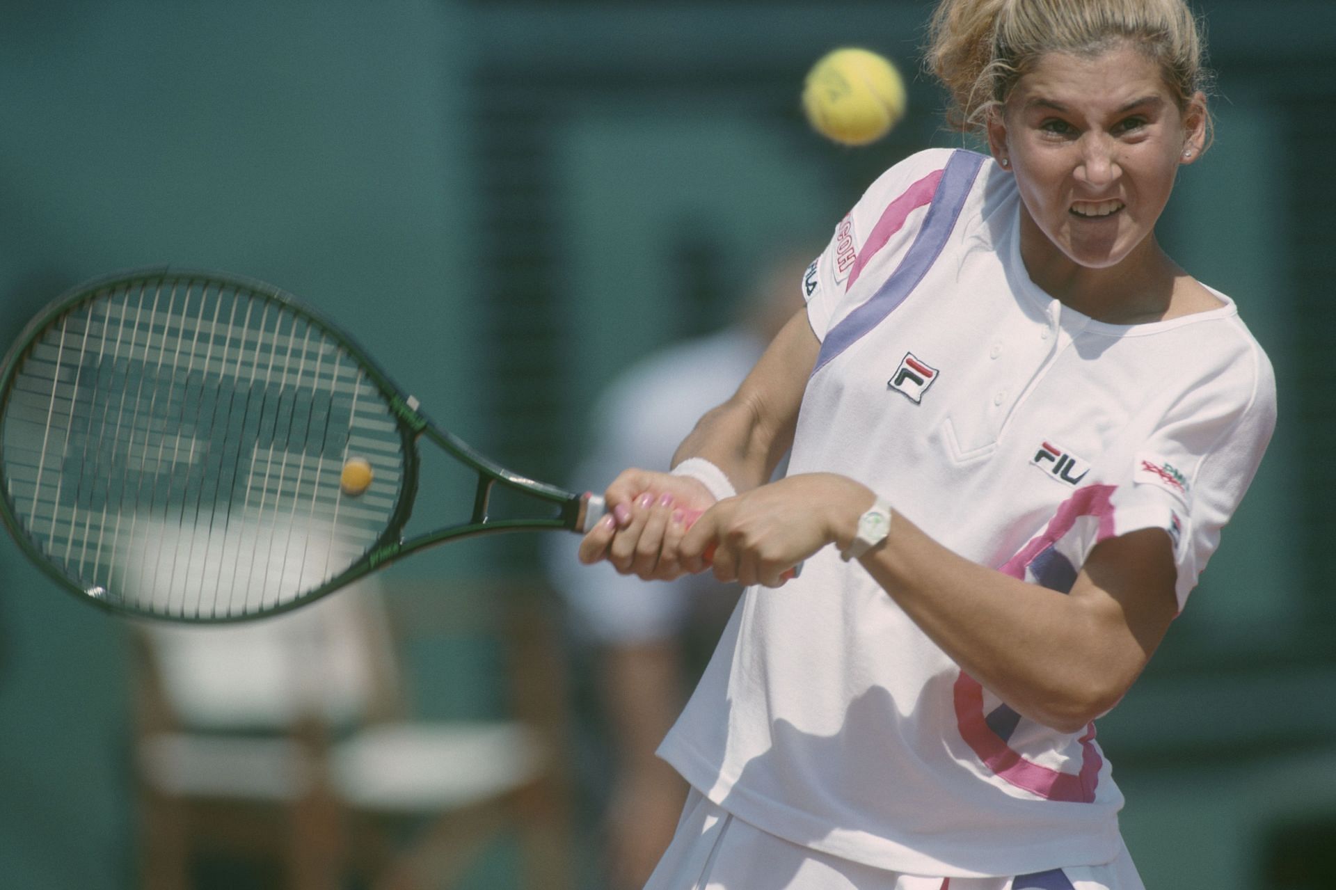 Monica Seles at the French Open 1990. (Photo: Getty)