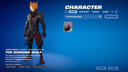The Burning Wolf will trigger the wolf howl at Predator Peak (Image via Epic Games || Sportskeeda Gaming)