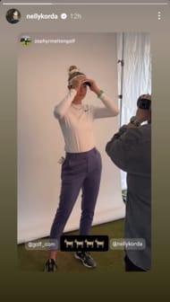 Still from Nelly Korda's Instagram story/@nellykorda