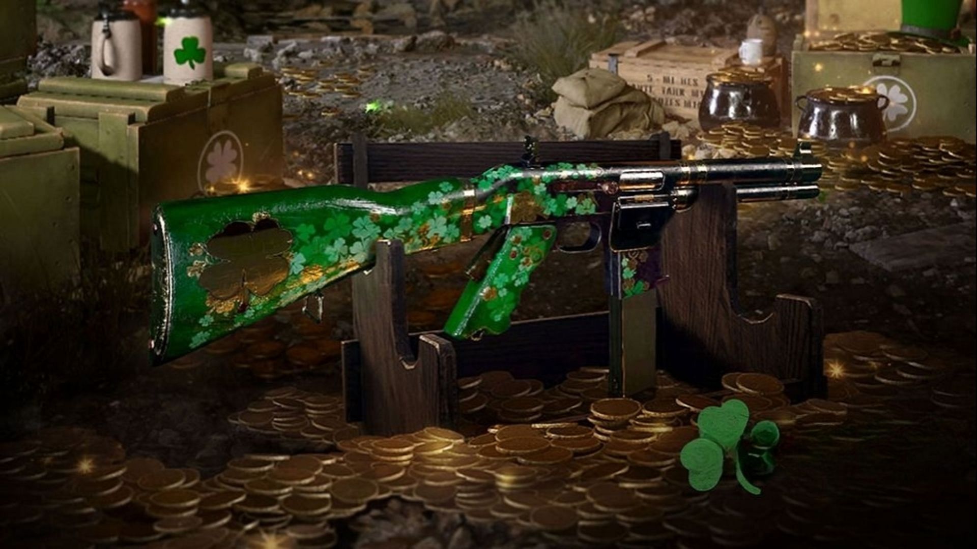 A picture of the weapon blueprint from a previous St. Patrick&#039;s Day event (Image via Activision)