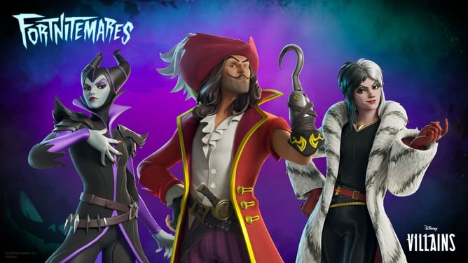 How to get Captain Hook, Maleficent, and Cruella De Vil (Disney Villains) skins in Fortnite