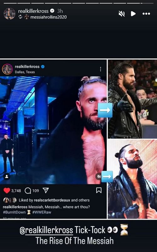 Karrion Kross had a message for Seth Rollins [Photo Credit: Screenshot of Kross' Instagram story]