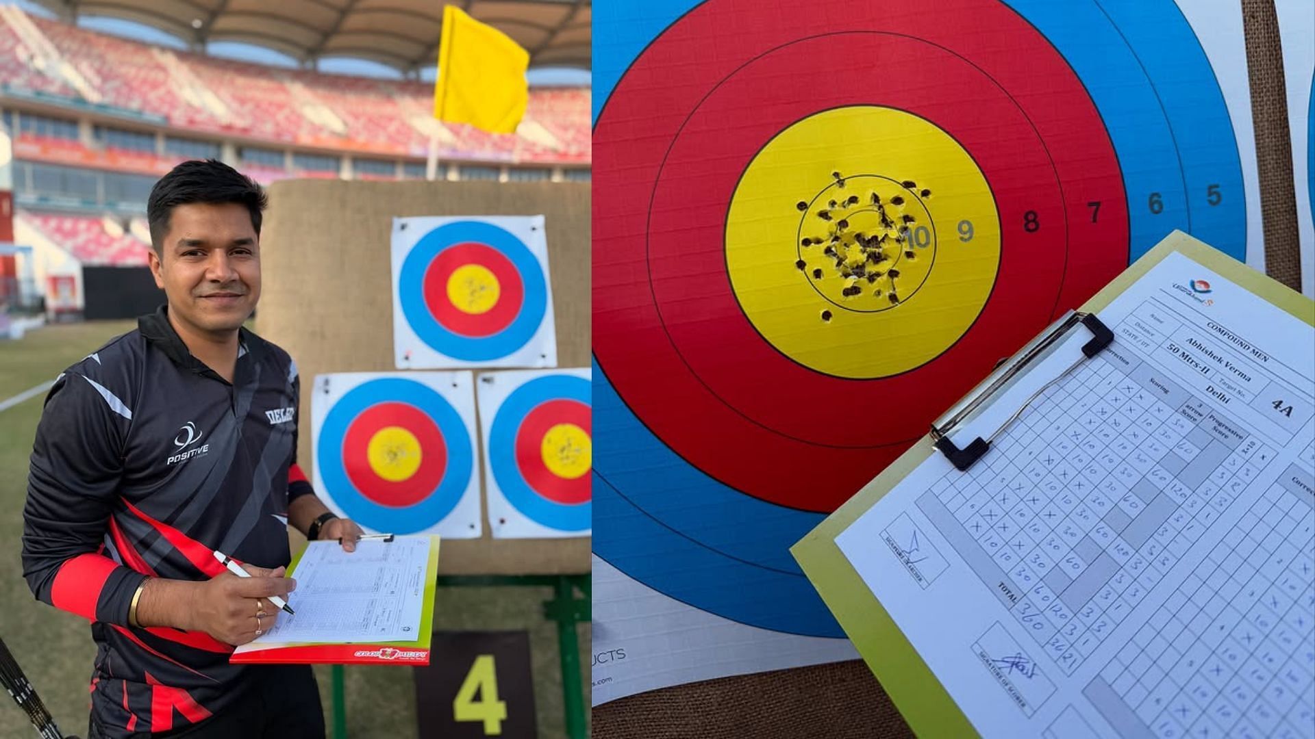 National Games 2025 Archery: World Cup winner Abhishek Verma breaks national record; equals world record as well (Images via Abhishek Verma IG)