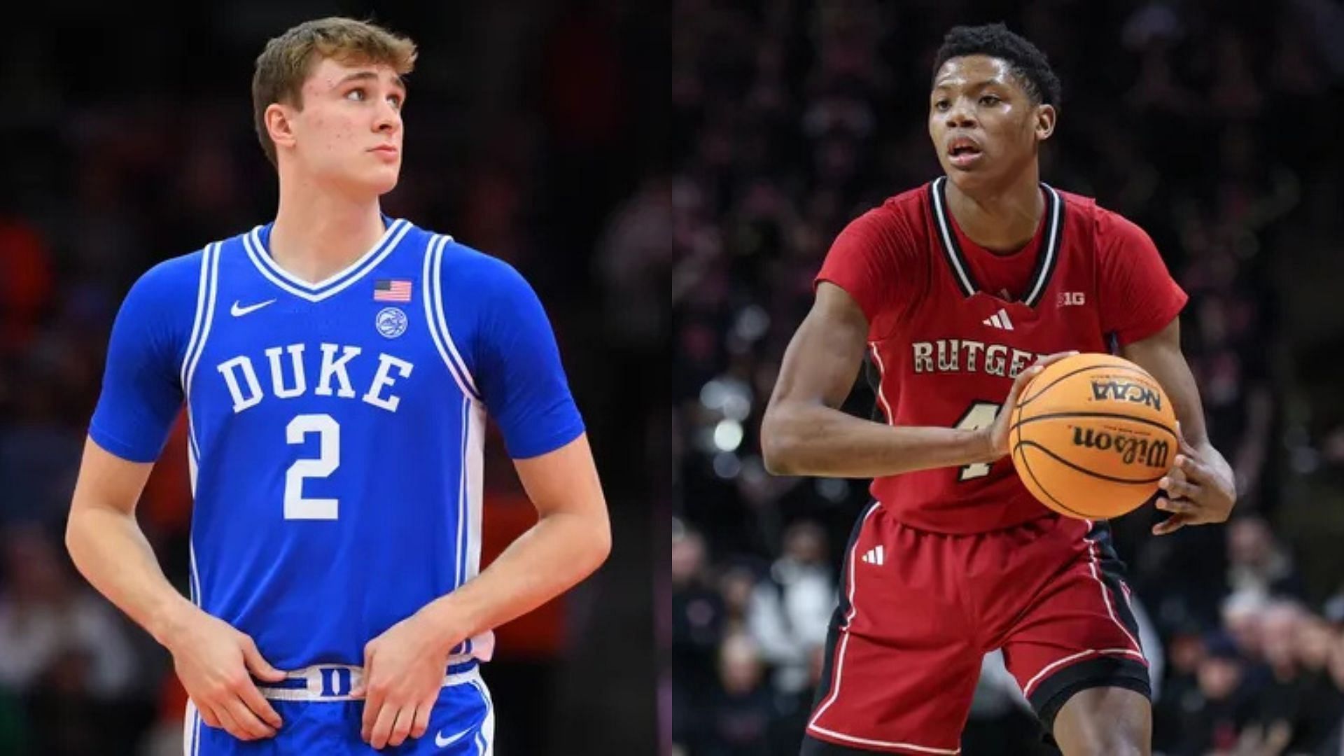 Cooper Flagg of the Duke Blue Devils and Ace Bailey of the Rutgers Scarlet Knights. Source: Imagn