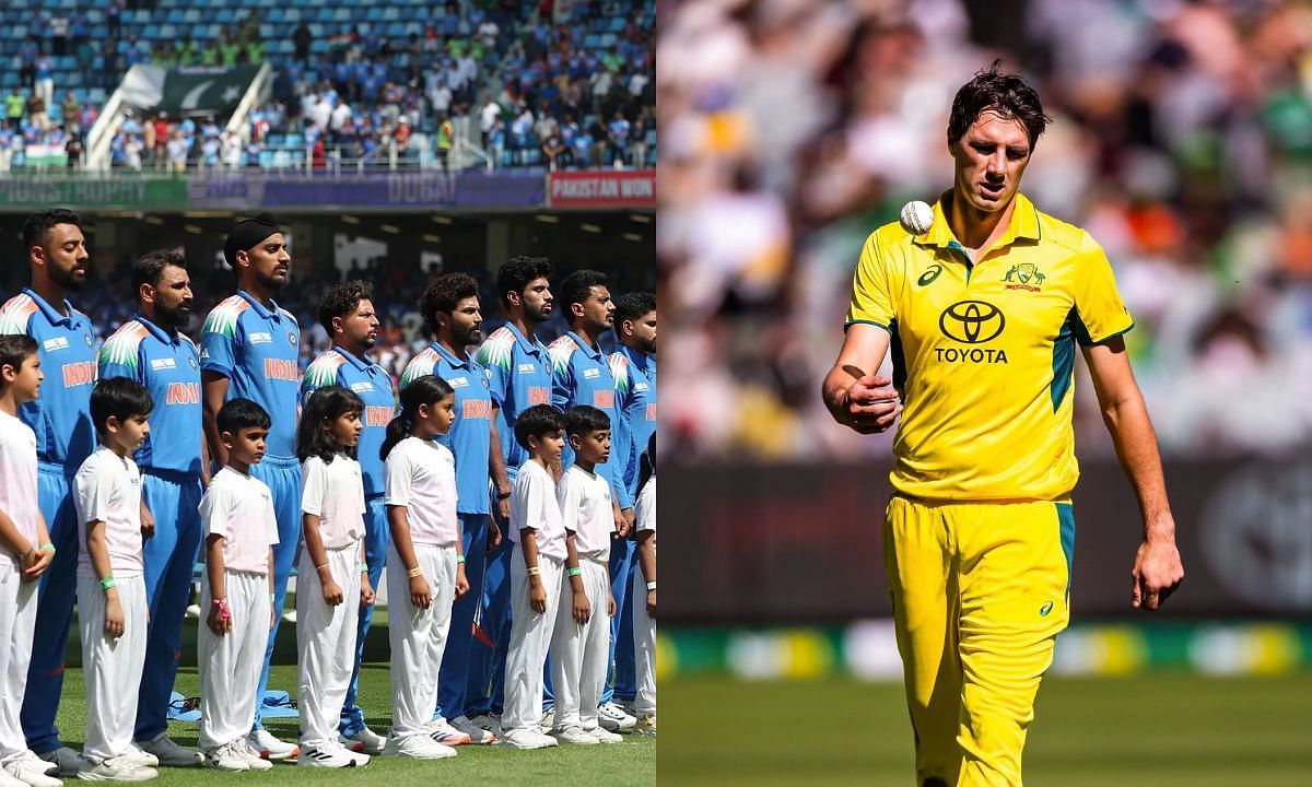 भारतीय टीम और पैट कमिंस (Photo Credit: Getty Images)