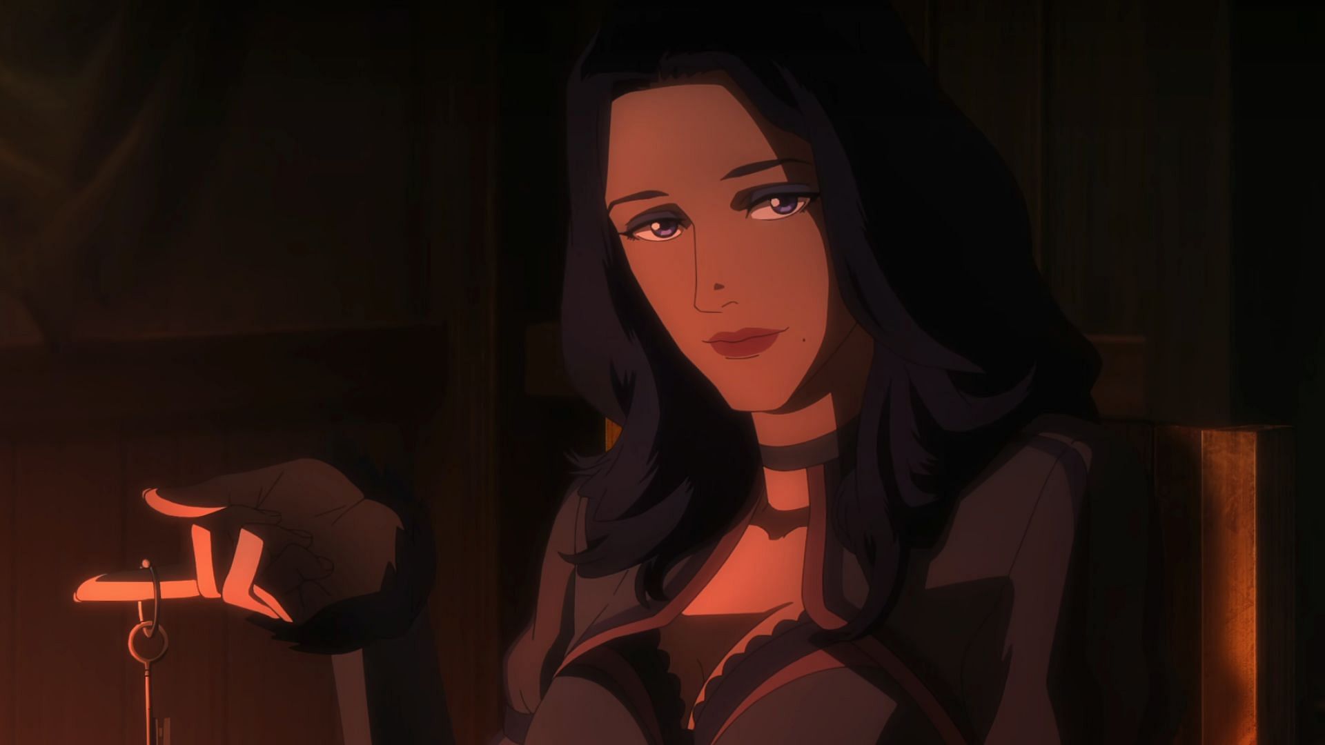 Anya Chalotra voices Yennefer (Image via Netflix)