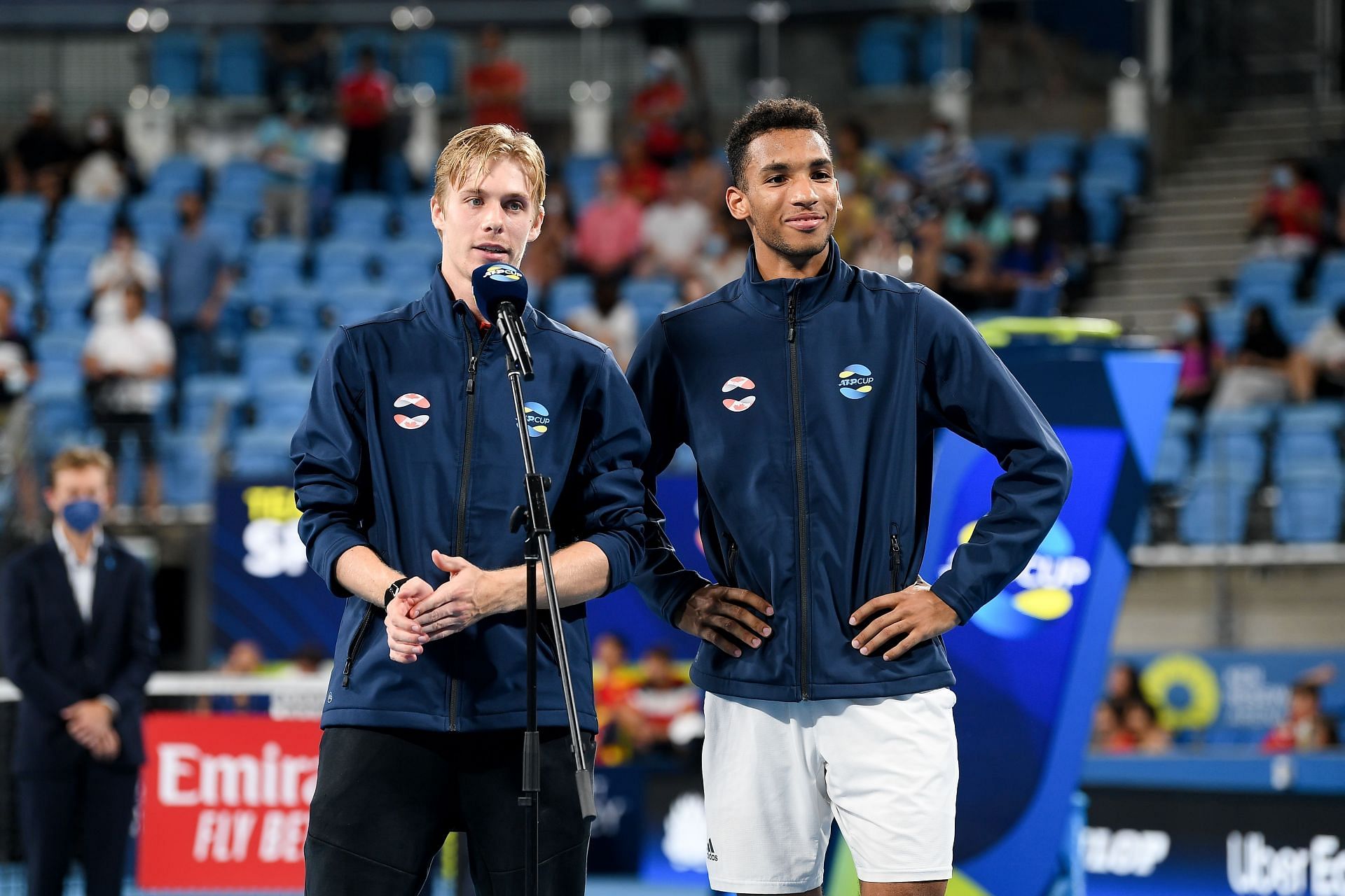 In Picture: Denis Shapovalov (L) and Felix Auger-Aliassime (R) (Getty)