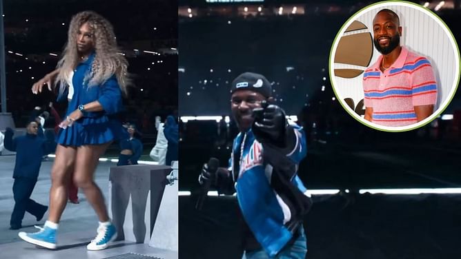 Dwyane Wade, ex-Lakers star's wife react to Serena Williams crip walking to Kendrick Lamar's "Not Like Us" at Super Bowl
