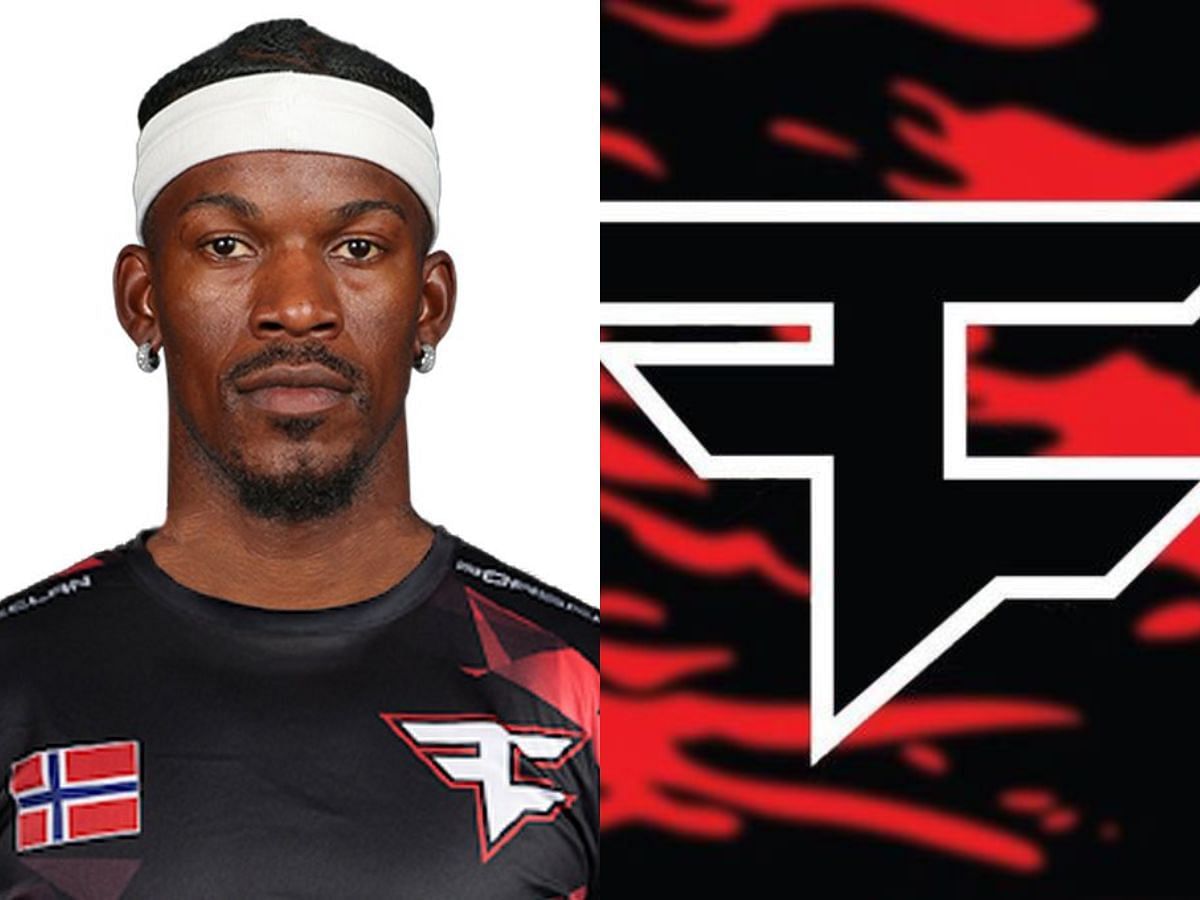 FaZe Clan seemingly jokes about signing Jimmy Butler (Image via X/@FaZeClan and @JakeSucky)