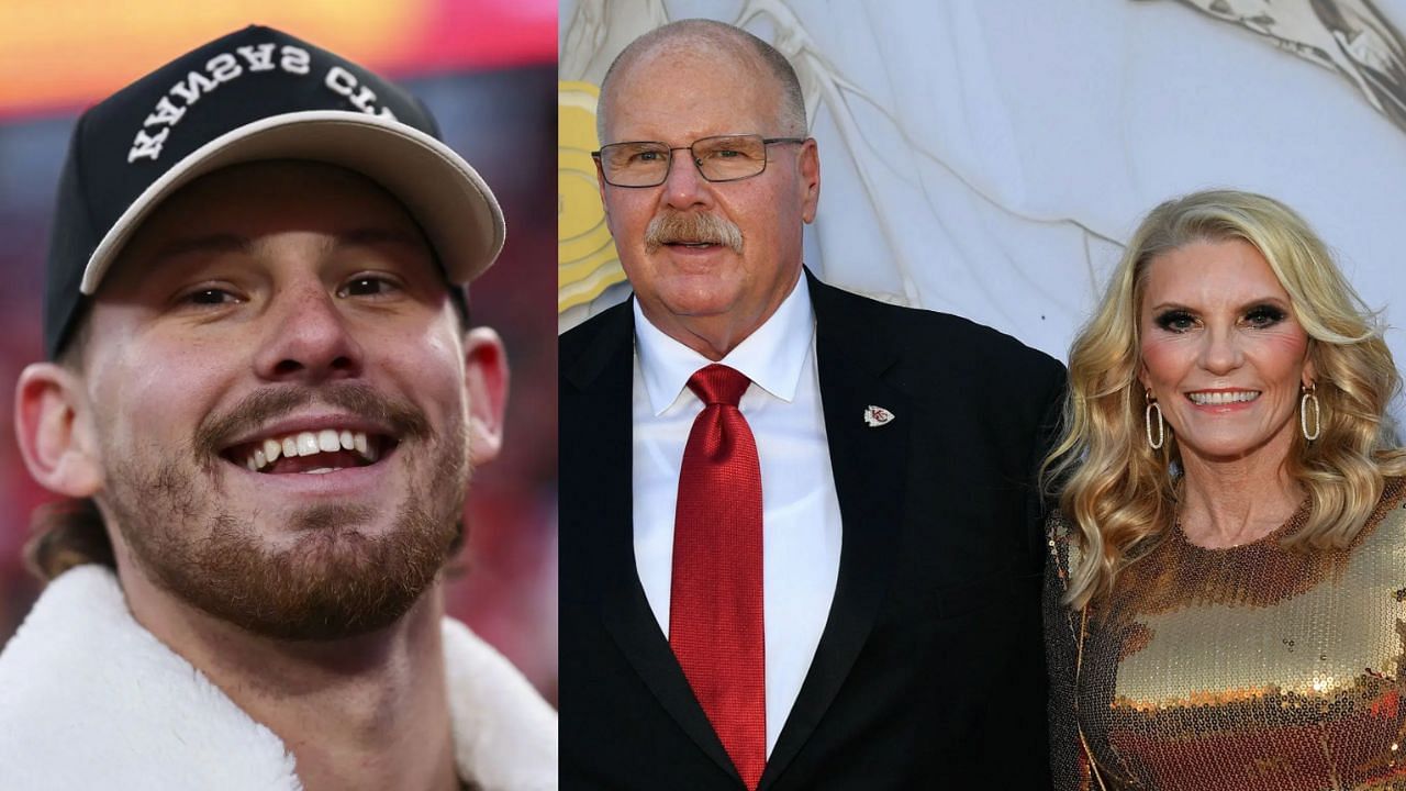 Bobby Witt Jr. (L), Andy Reid and wife Tammy (R) (Images from - Getty)