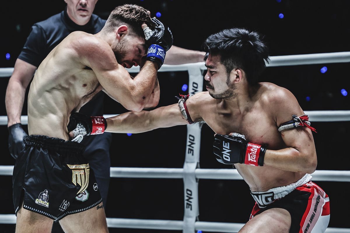 Ellis Badr Barboza  and Prajanchai PK Saenchai - Photo by ONE Championship