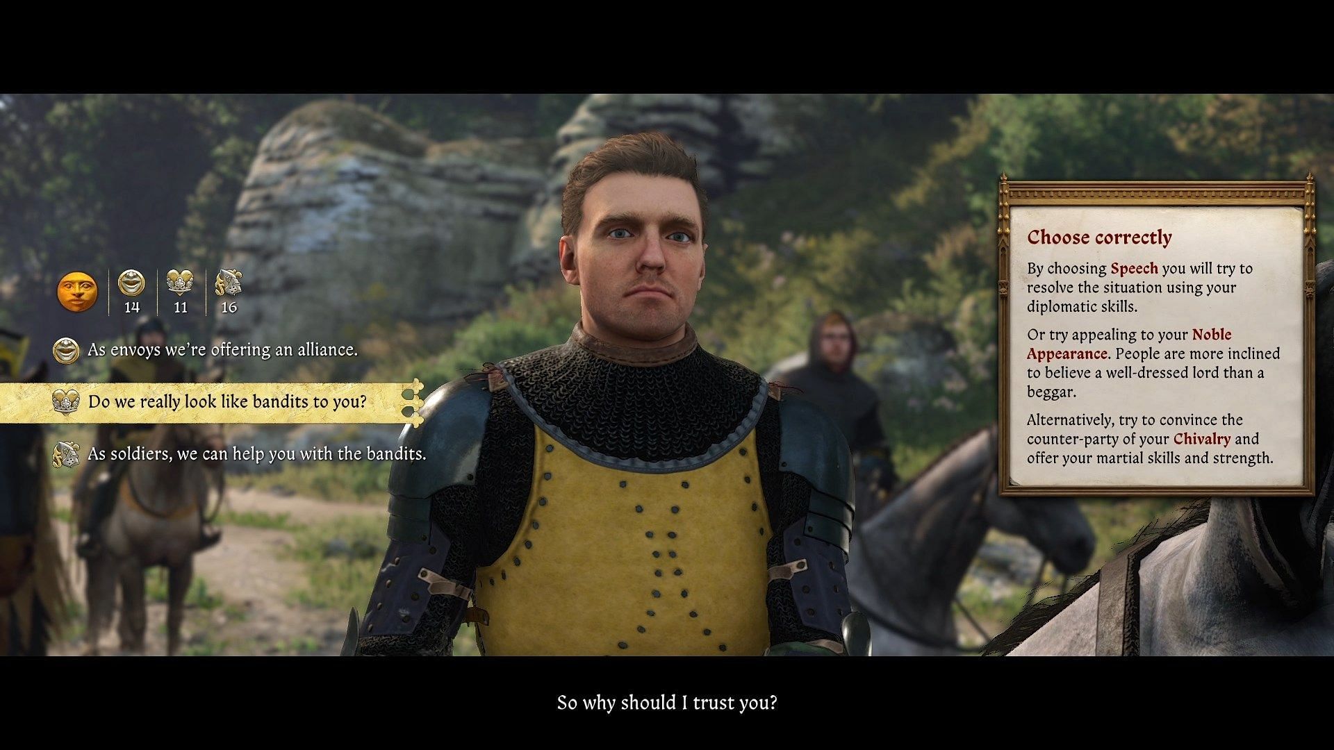 The persuasion system determines your interactions with NPCs (Image via Deep Silver)