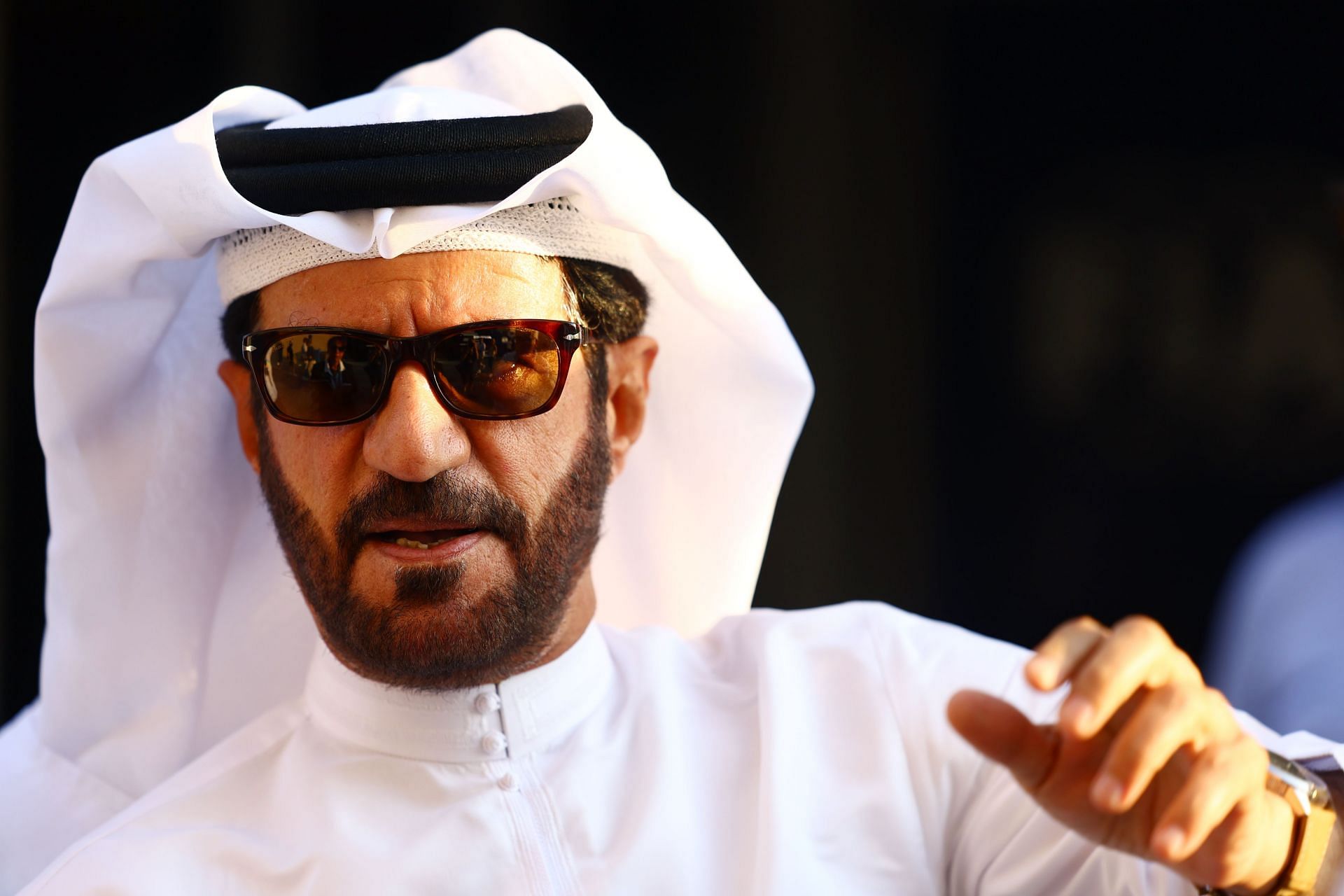 Mohammed ben Sulayem, FIA President, looks on in the Paddock - Source: Getty