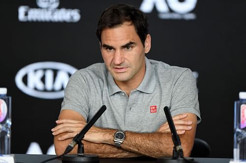 Roger Federer pictured at the 2020 Australian Open | Image Source: Getty