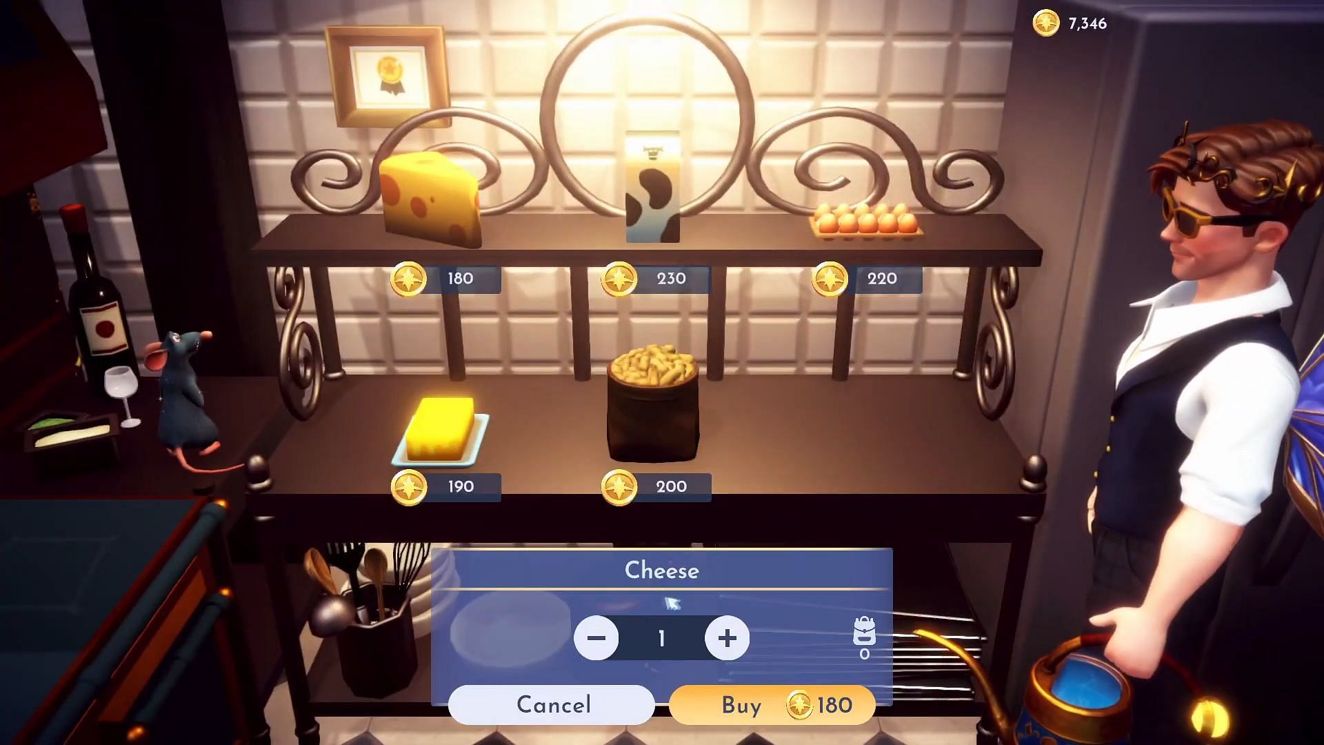 Cheese costs 180 Star Coins (Image via Gameloft || YouTube/Quick Tips)