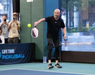 Andre Agassi and World's Top Pros Play Pickleball at Life Time PENN 1 - Source: Getty