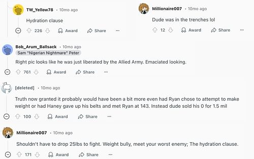 Fans react to Ryan Garcia's transformation against Devin Haney and Gervonta Davis fight. [Screenshot courtesy: Reddit]