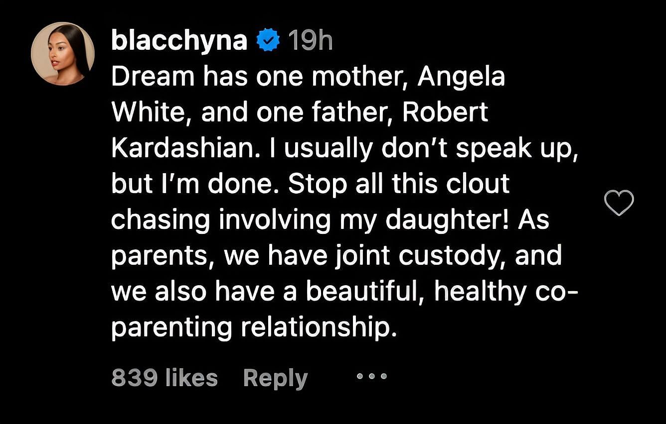 Blac Chyna&#039;s comment