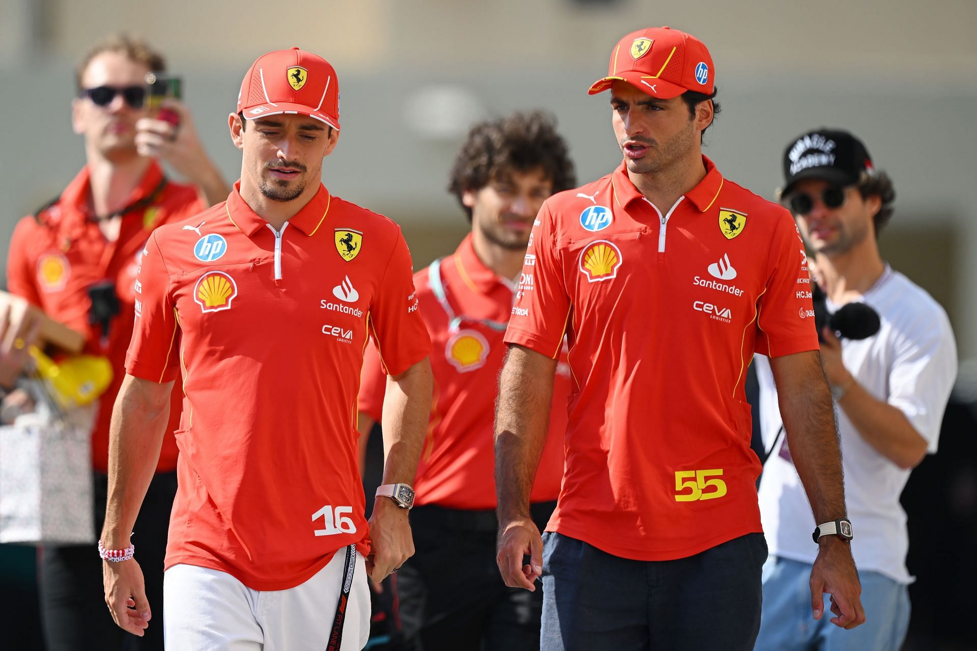 Charlec Leclerc [L] with Carlos Sainz [R] (Image Source: Getty)