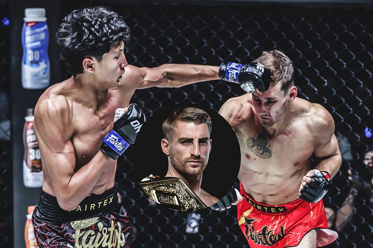 Nabil Anane (left), Nico Carrillo (right), Jonathan Haggerty (circle inset) [Photo via ONE Championship]