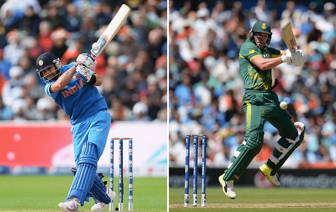 Virat Kohli vs AB de Villiers - comparing their stats in the Champions Trophy