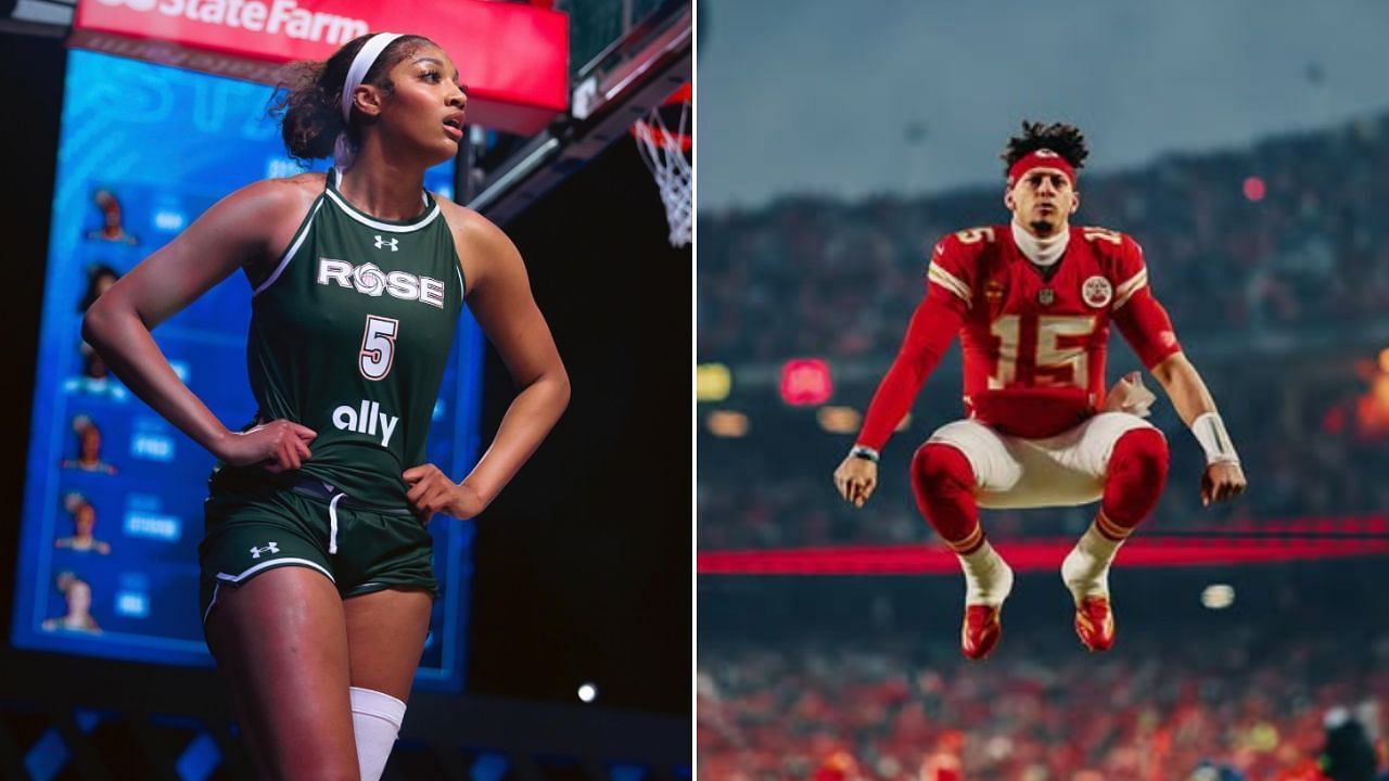 Fans react as Angel Reese snubs Patrick Mahomes while flexing her GM skills ahead of Super Bowl (Image: @angel5reese IG, @patrickmahomes IG)