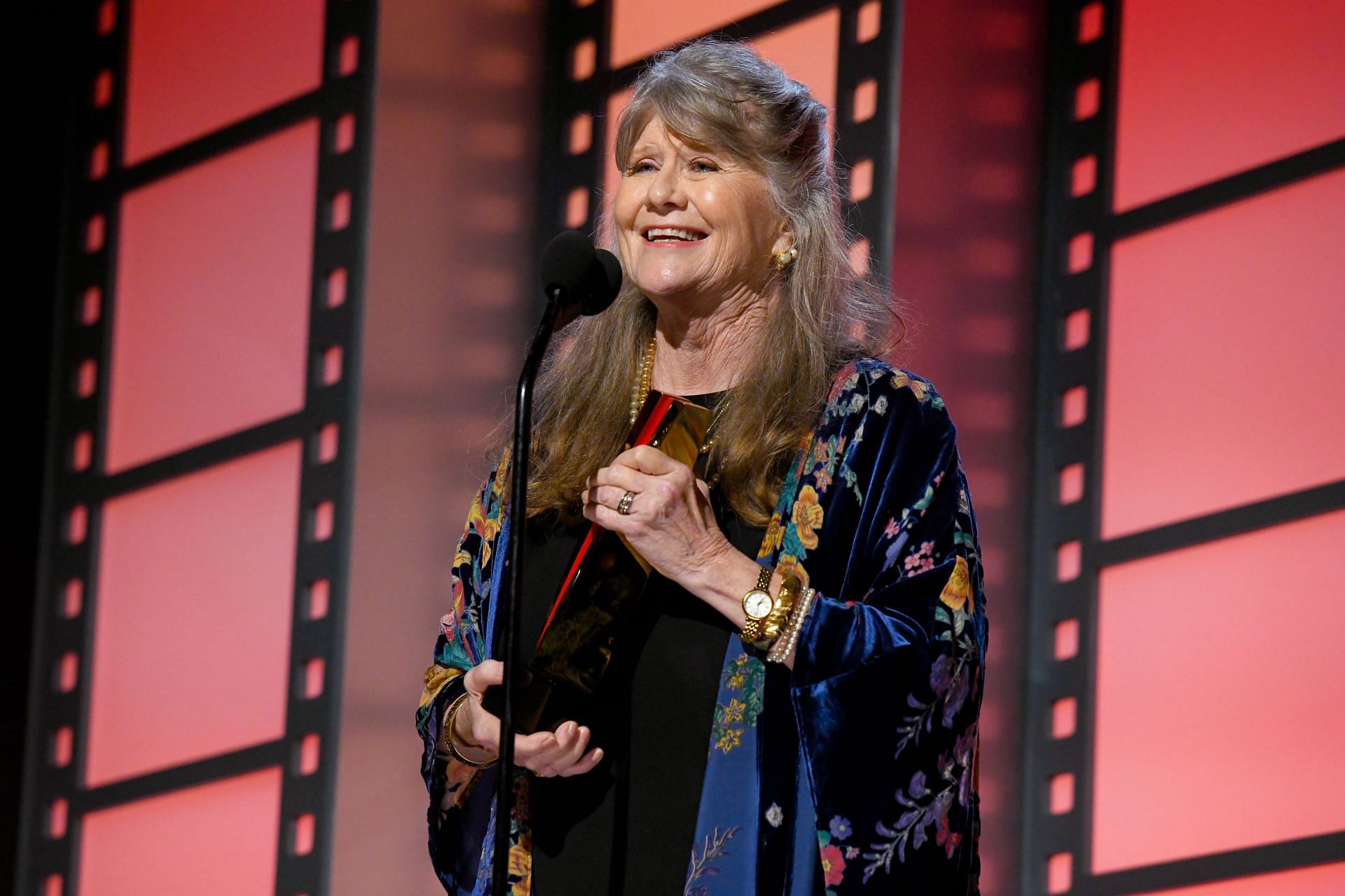 Judith Ivey accepts the Best Supporting Actress award for &quot;Women Talking&quot; onstage during the AARP Annual Movies for Grownups Awards (Photo by Michael Kovac/Getty Images for AARP)