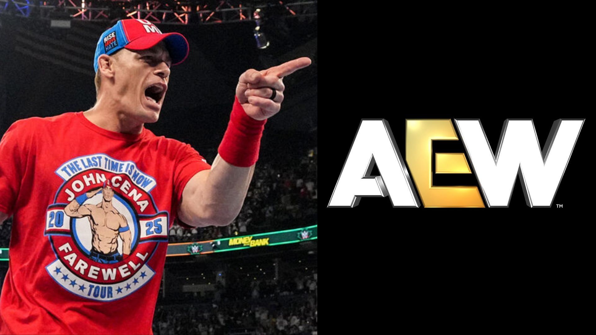 John Cena is a former WWE Champion. (Image via WWE.com and AEW Facebook) 