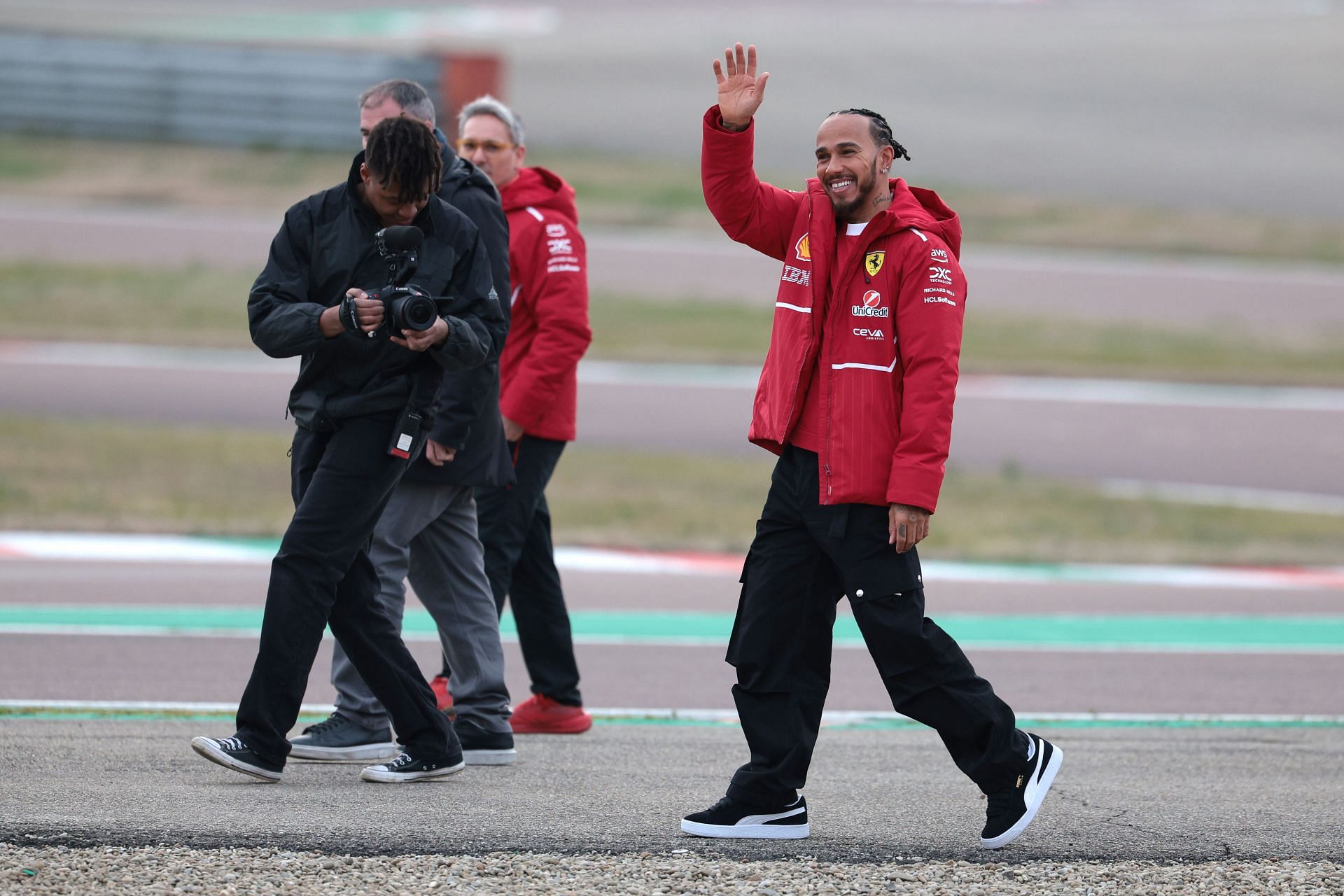 Charles Leclerc and Lewis Hamilton Test For Ferrari - Source: Getty