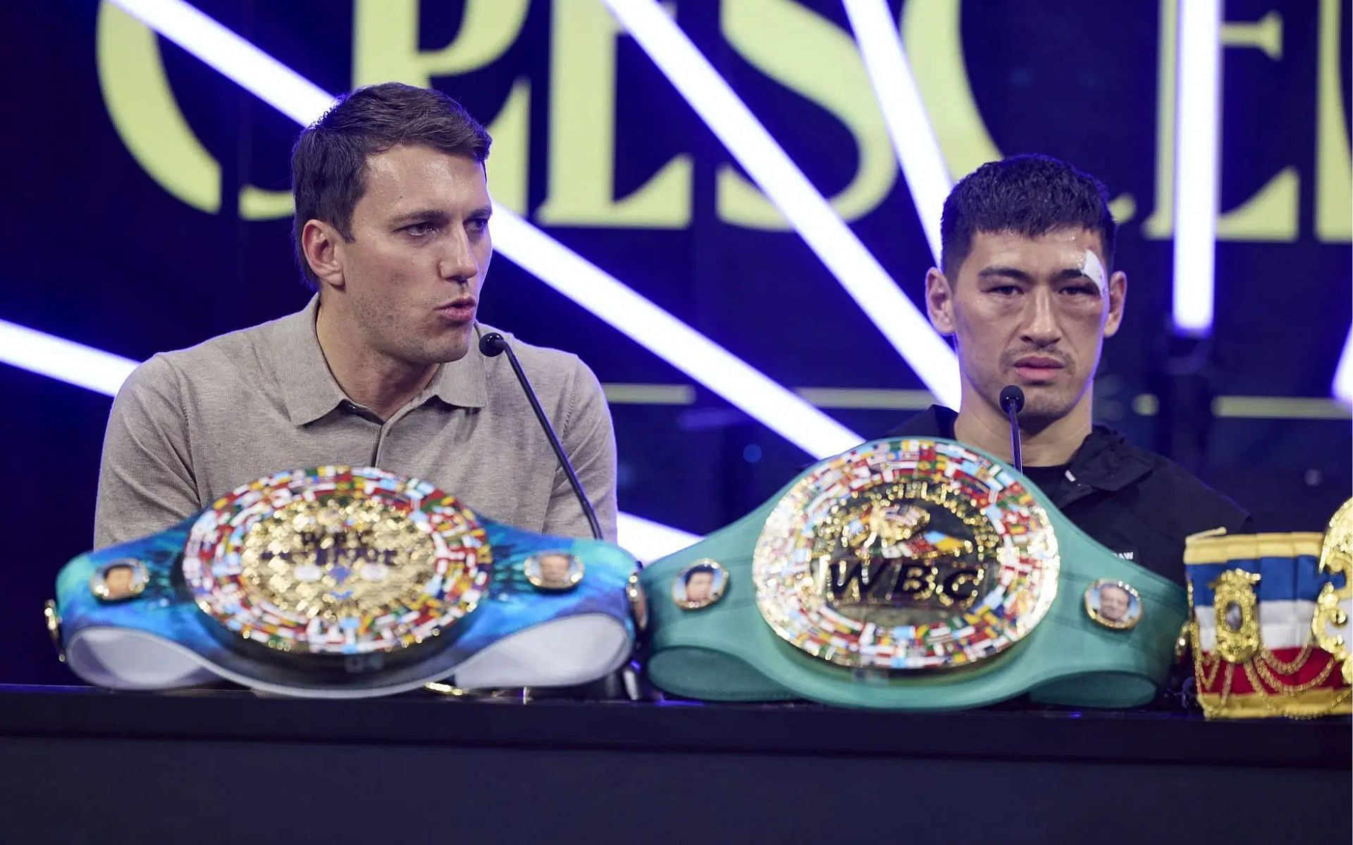 Vadim Kornilov (left) slams judge who scored Dmitry Bivol