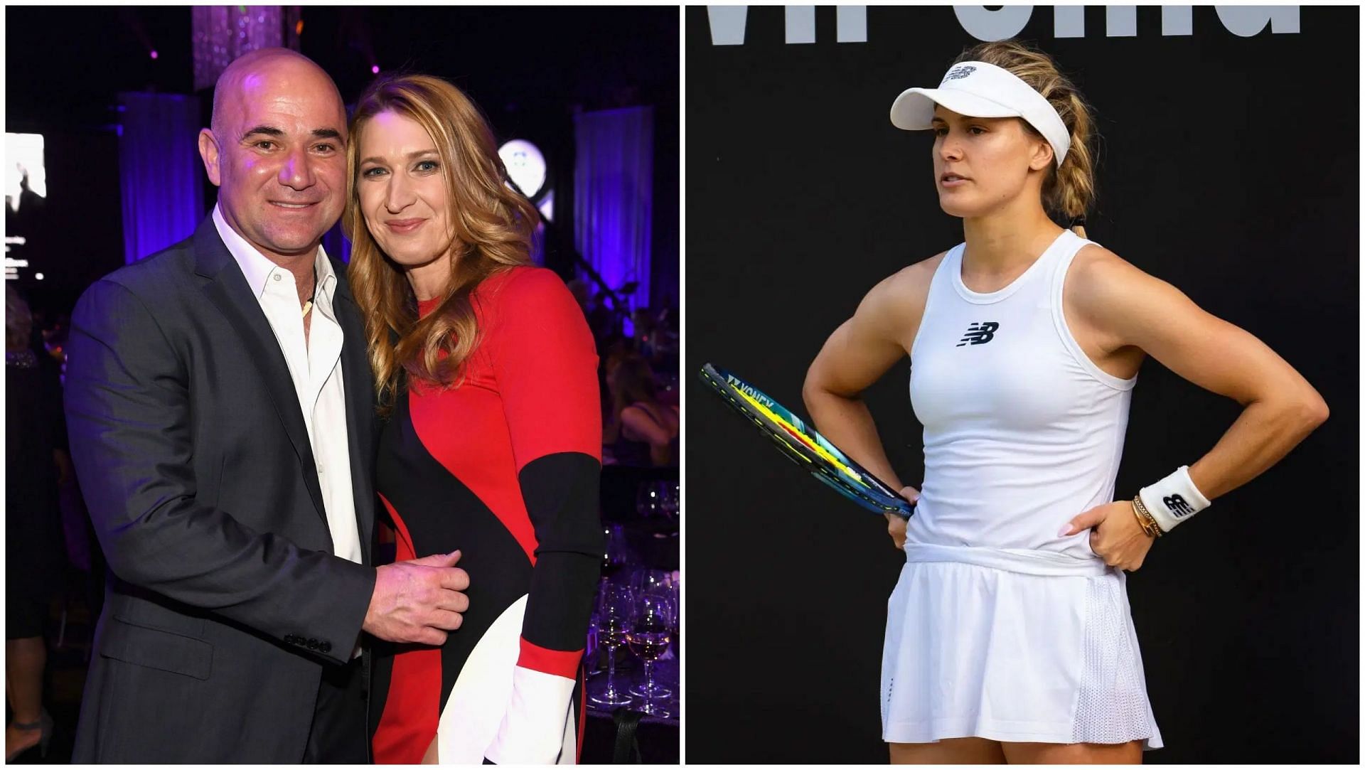 Steffi Graff, Andre Agassi and Eugenie Bouchard