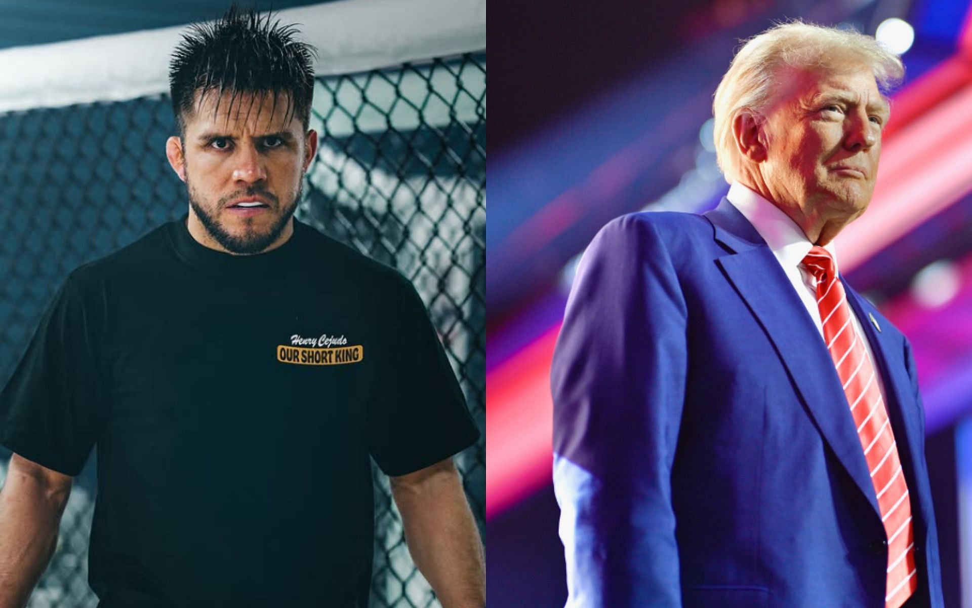 Henry Cejudo (left) praised Donald Trump (right) in a recent interview. [Images courtesy: @henry_cejudo and @realdonaldtrump on Instagram]