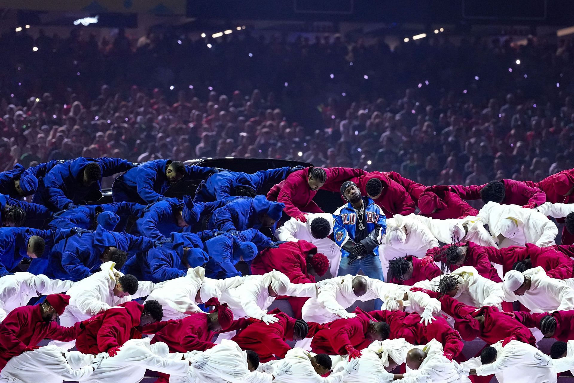 Kendrick Lamar performs at halftime during the NFL Super Bowl 59 football game between the Kansas City Chiefs and the Philadelphia Eagles at Caesars Superdome on February 9, 2025 in New Orleans, Louisiana. (Image via Getty Images)