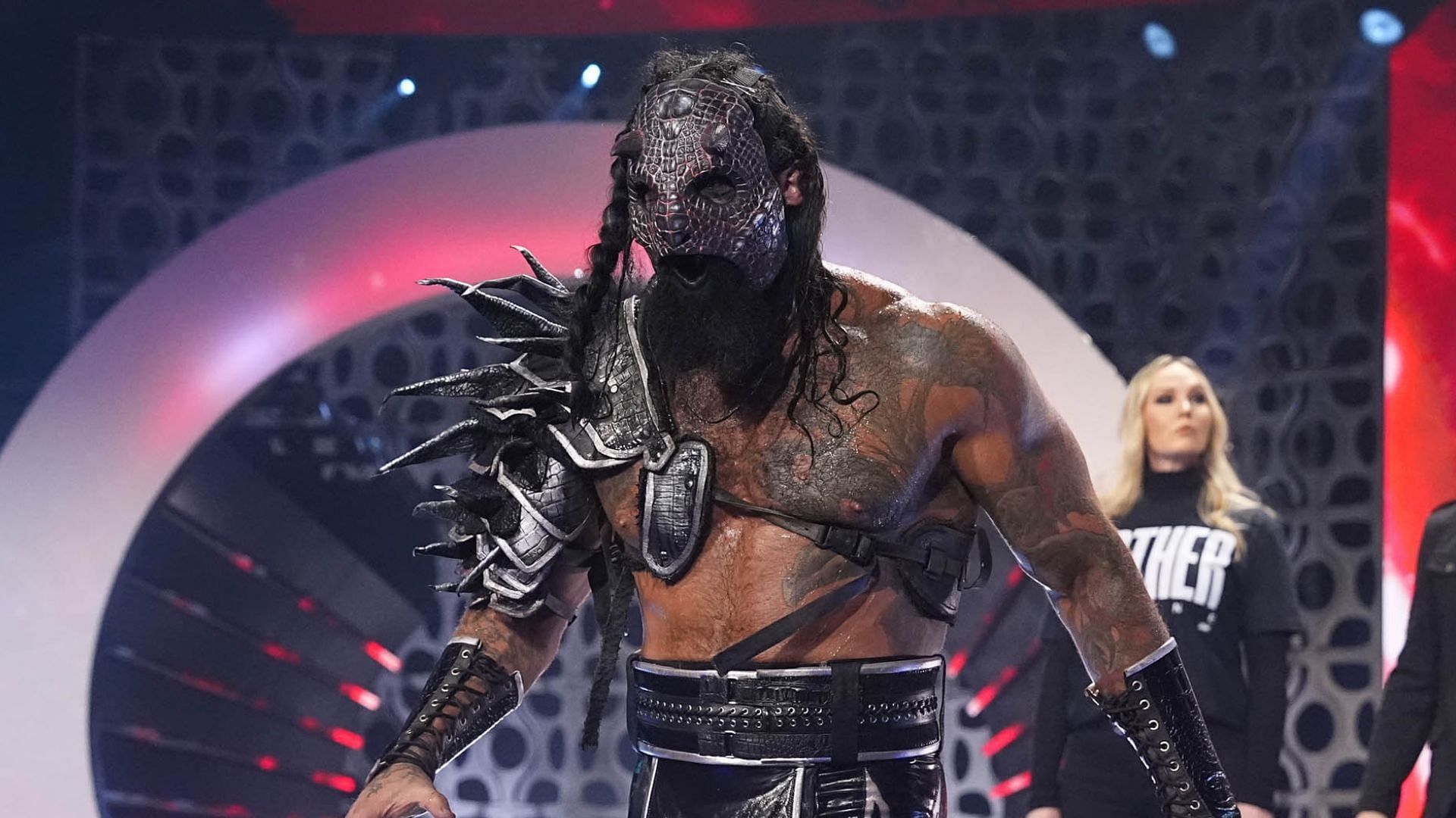 Luchasaurus has been out of action for a few months due to health issues [photo: allelitewrestling.com]