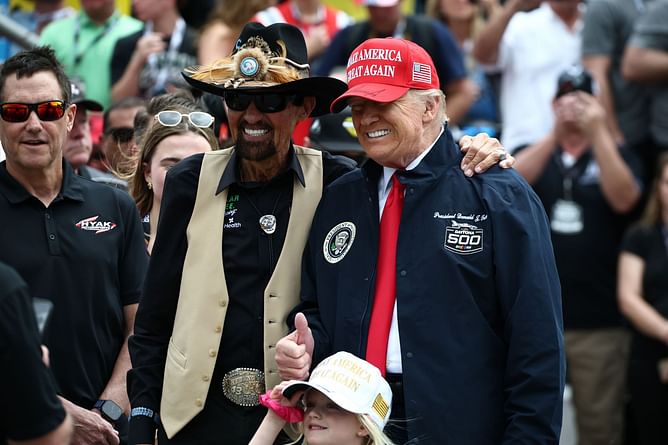 NASCAR’s King Richard Petty spotted with President Donald Trump at the Daytona 500 before the race