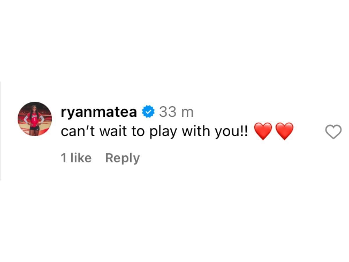 Ryan&rsquo;s comment on Instagram (@kenna.cogill/IG)