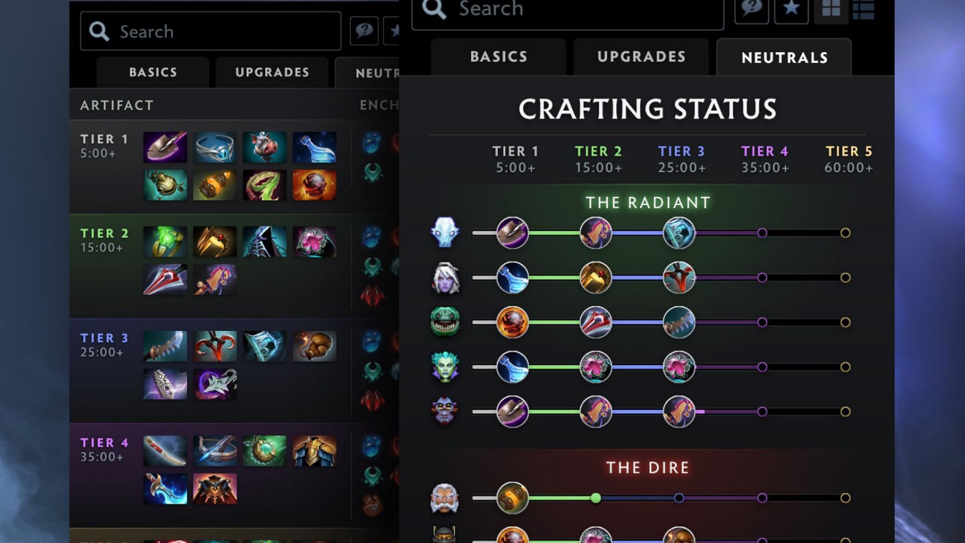 You can track and get a general idea of everyone&#039;s crafting status (Image via Valve)