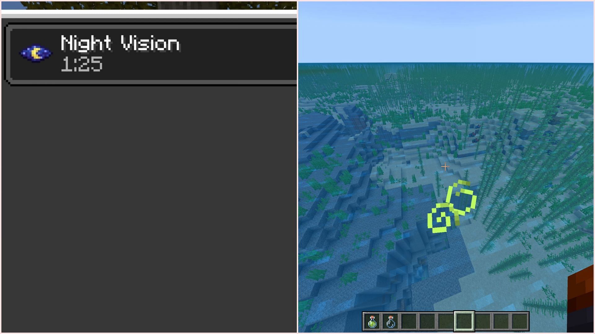 Status or potion effects are magical effects you can get in Minecraft (Image via Mojang Studios || Sportskeeda Gaming)