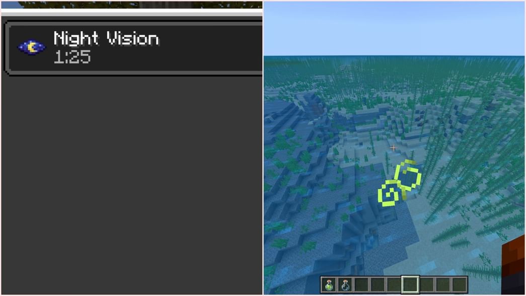 How to check potion effects on Minecraft Bedrock